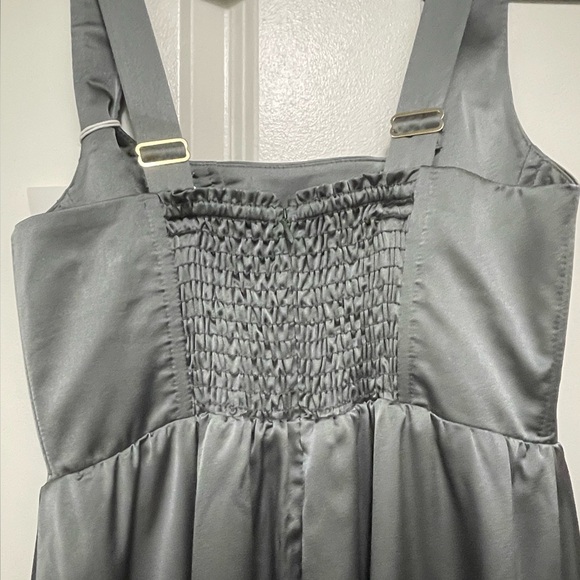 Show Me Your MuMu Nina Maxi Dress Deep Sage Luxe Satin - Picture 5 of 6